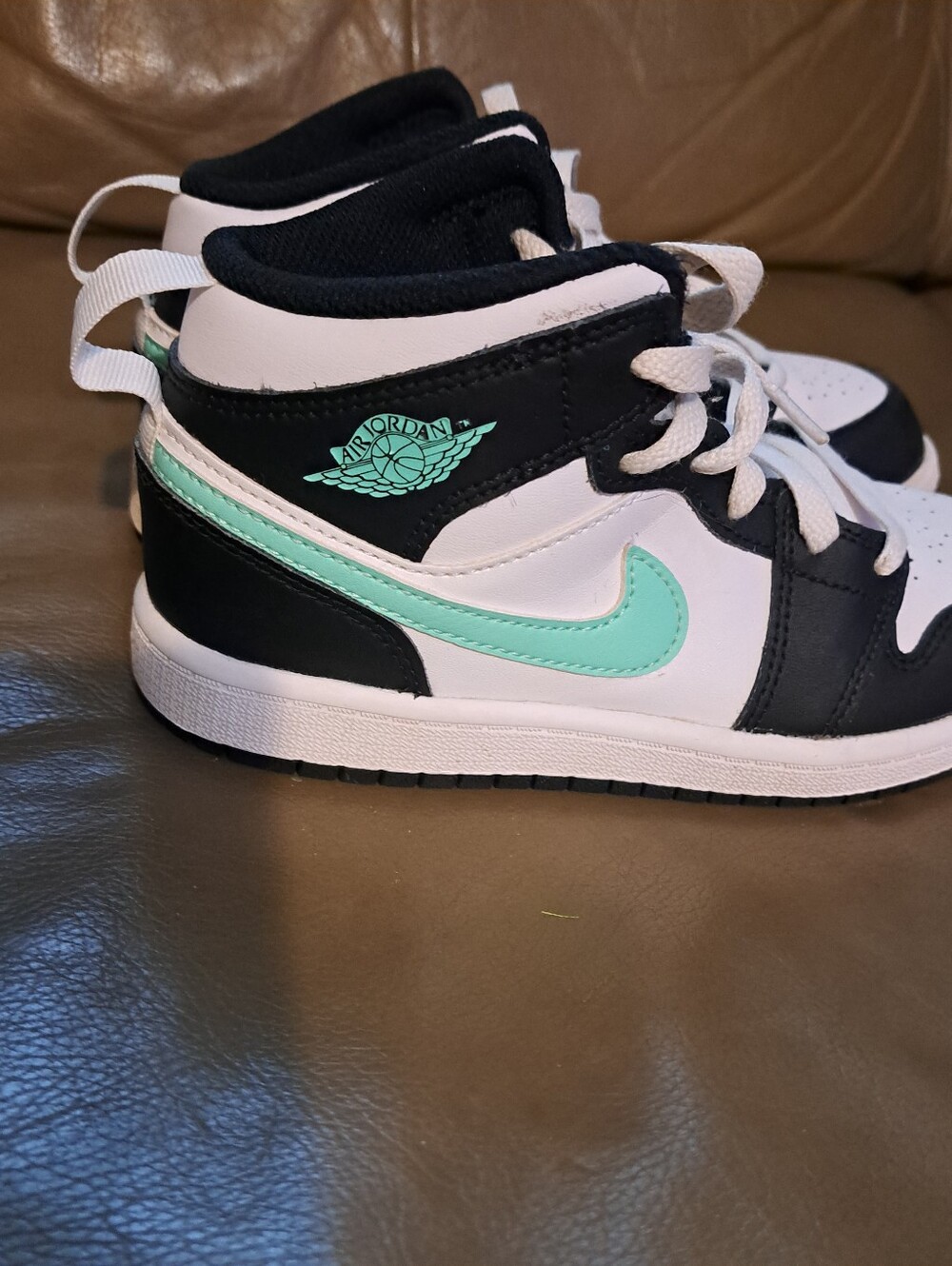 Air Jordan Mid Green Glow Sneakers